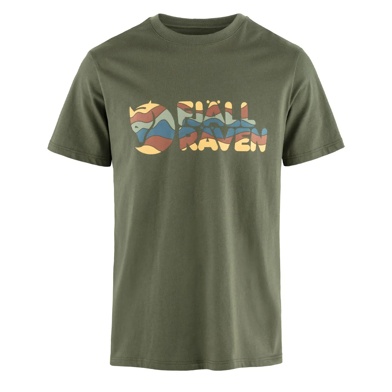 Vêtements Fjallraventees Hommes T-shirt à logo multicolore Fjallraven Vert laurier