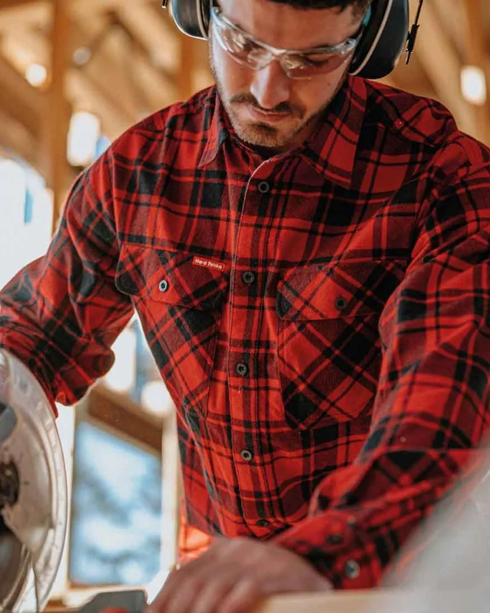 Vêtement Hard-Yakka Chemise à carreaux légère en flanelle pour hommes Hard Yakka