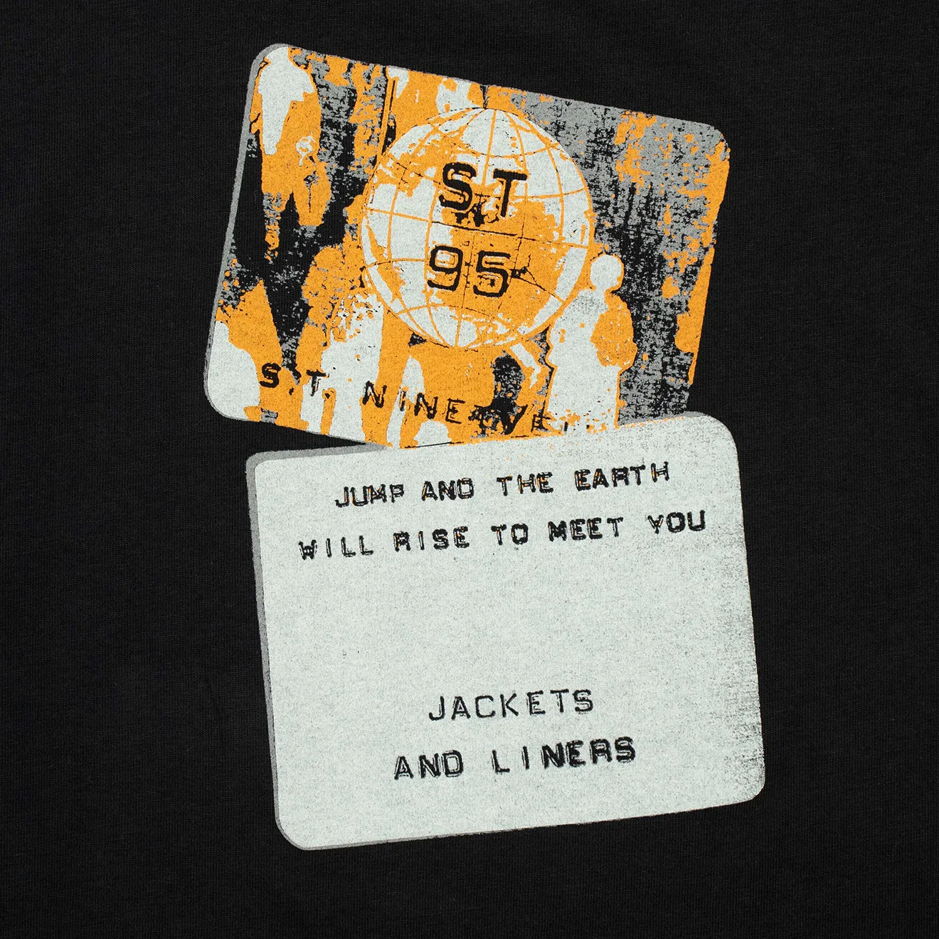 Vêtement St95 Homme ST95 SS T-shirt Étiquette Noir