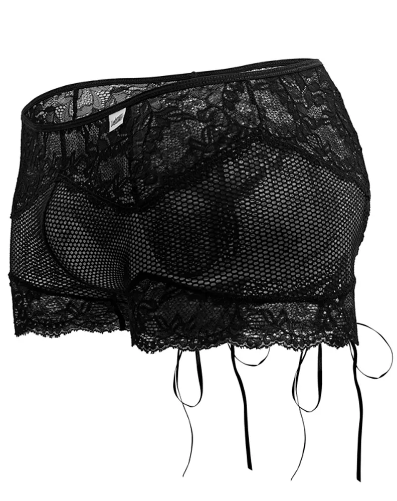 Sous-vêtements pour hommes Candyman 99779 Boxer en maille dentelle Noir