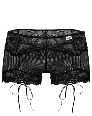 Sous-vêtements pour hommes Candyman 99779 Boxer en maille dentelle Noir