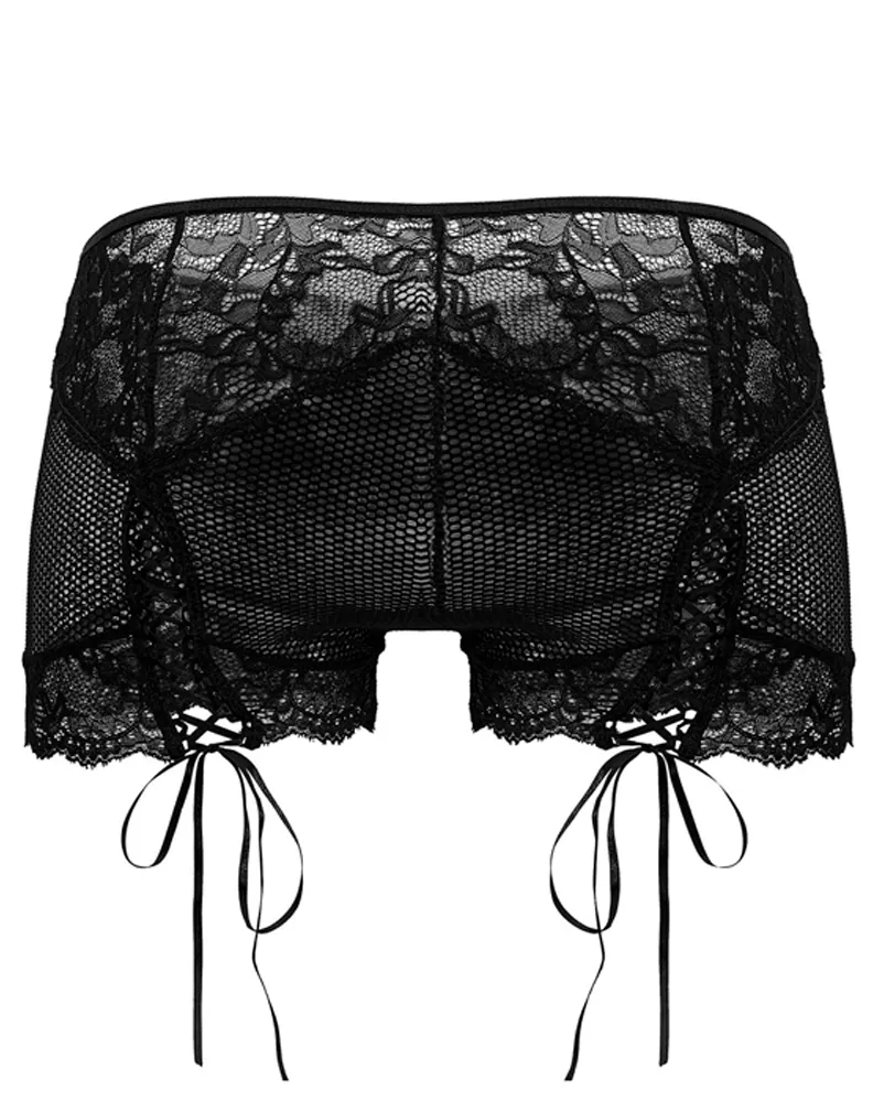 Sous-vêtements pour hommes Candyman 99779 Boxer en maille dentelle Noir