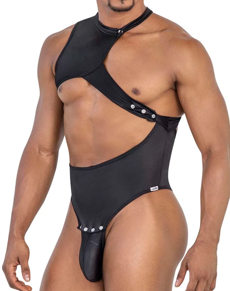 Vêtements_Candyman_Sous-vêtements pour hommes Candyman 99787 Body une épaule Noir