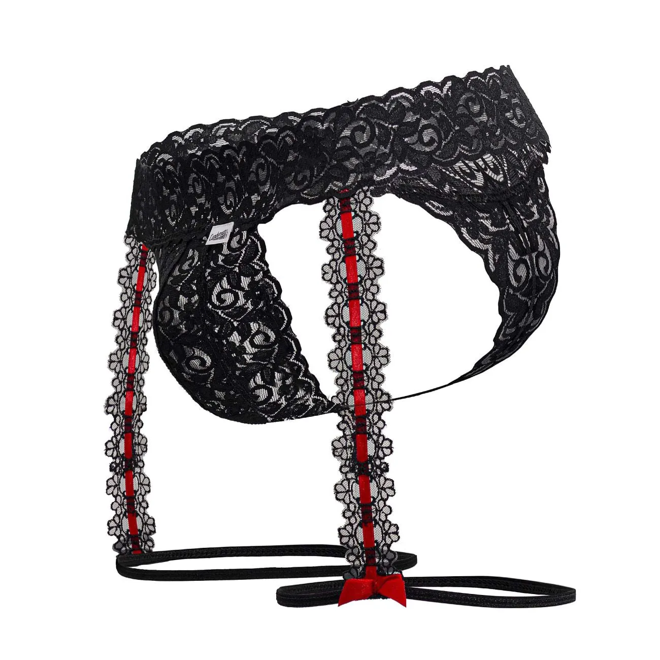 Vêtements_Candyman_Sous-vêtements pour hommes CandyMan 99803 Strings avec jarretelles en dentelle Couleur Noir
