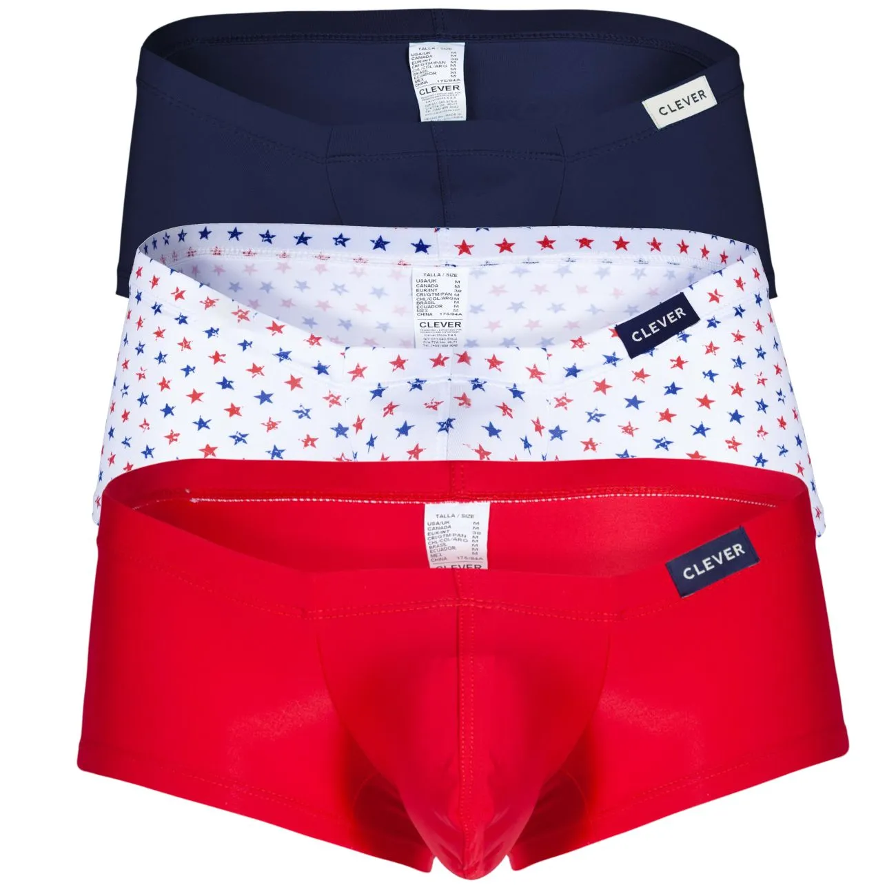 Sous-vêtements intelligents pour hommes 3 pièces Slips latins australiens