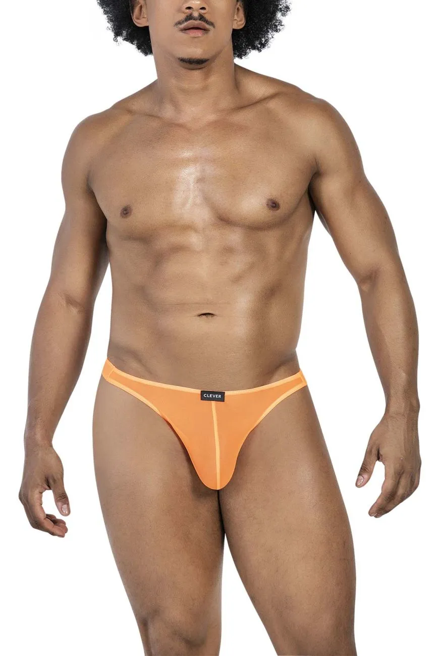 Sous-vêtements intelligents pour hommes Clever 100008 3PK Strings australiens latins Couleur Noir-Orange-Noir