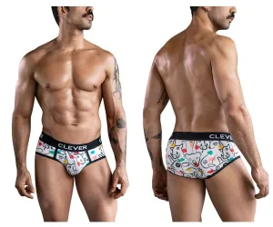 Sous-vêtements intelligents pour hommes Clever 1726 Slip Couleur Blanc