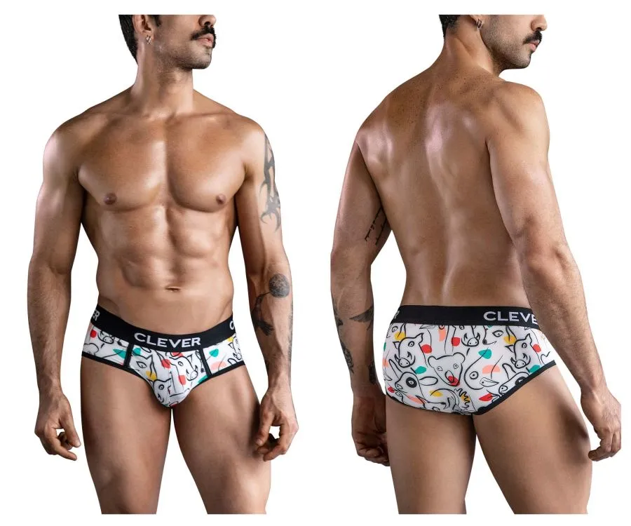 Sous-vêtements intelligents pour hommes Clever 1726 Slip Couleur Blanc