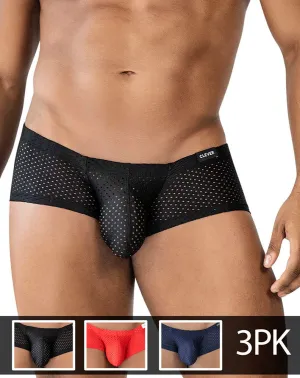 Sous-vêtements intelligents pour hommes Clever 229947 Pack de 3 Slips Australiens Latin Noir-rouge-bleu
