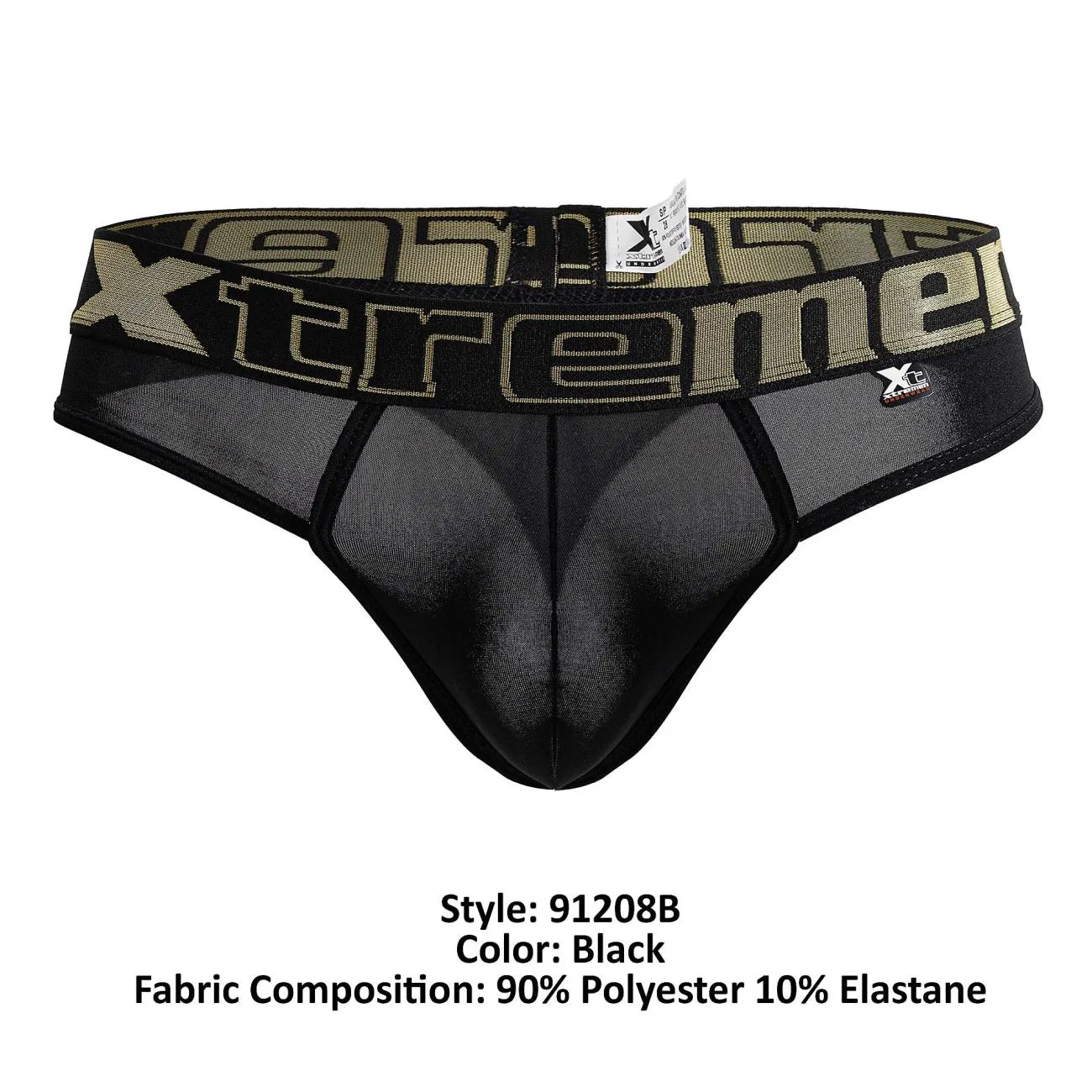 Sous-vêtements Xtremen 91208B Microfibre String Couleur Noir