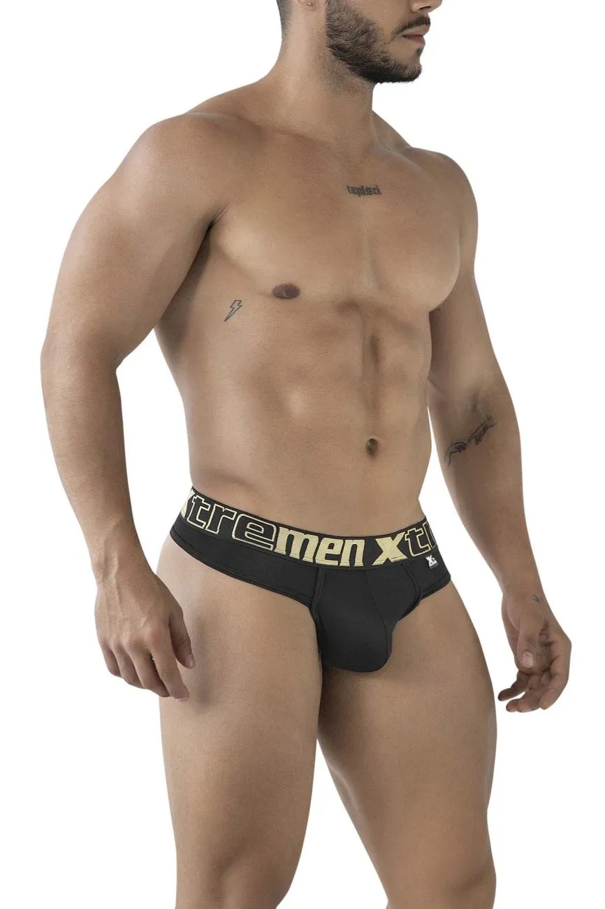 Sous-vêtements Xtremen 91208B Microfibre String Couleur Noir