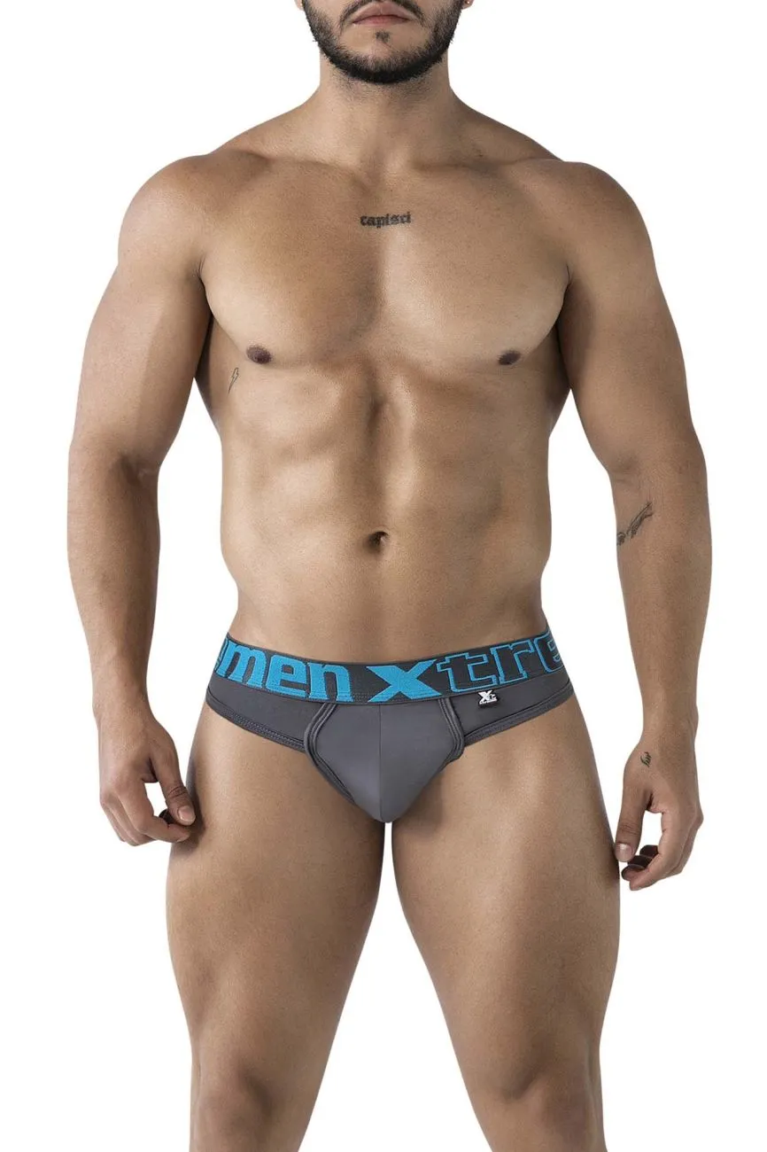 Sous-vêtements Xtremen 91208B en microfibre, String, Couleur Gris