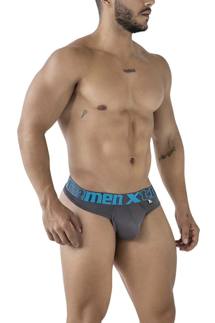 Sous-vêtements Xtremen 91208B en microfibre, String, Couleur Gris