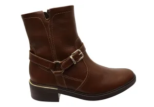 Bottes Chelsea pour Femme Belinda en Cuir Confortable avec Semelle Comfortflex