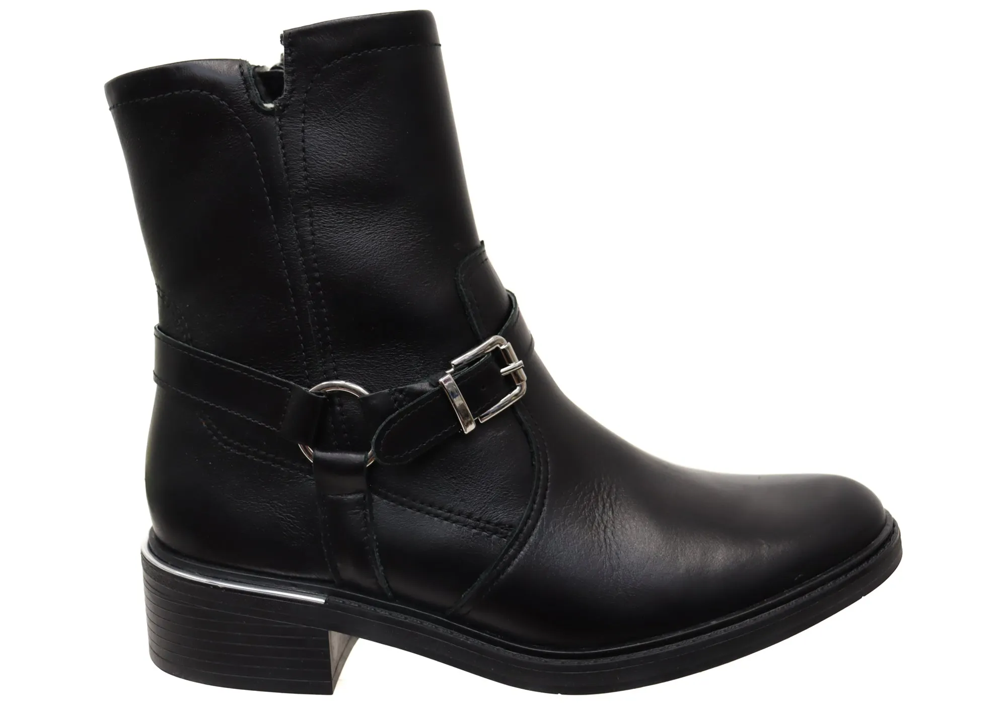 Bottes Chelsea pour Femme Belinda en Cuir Confortable avec Semelle Comfortflex