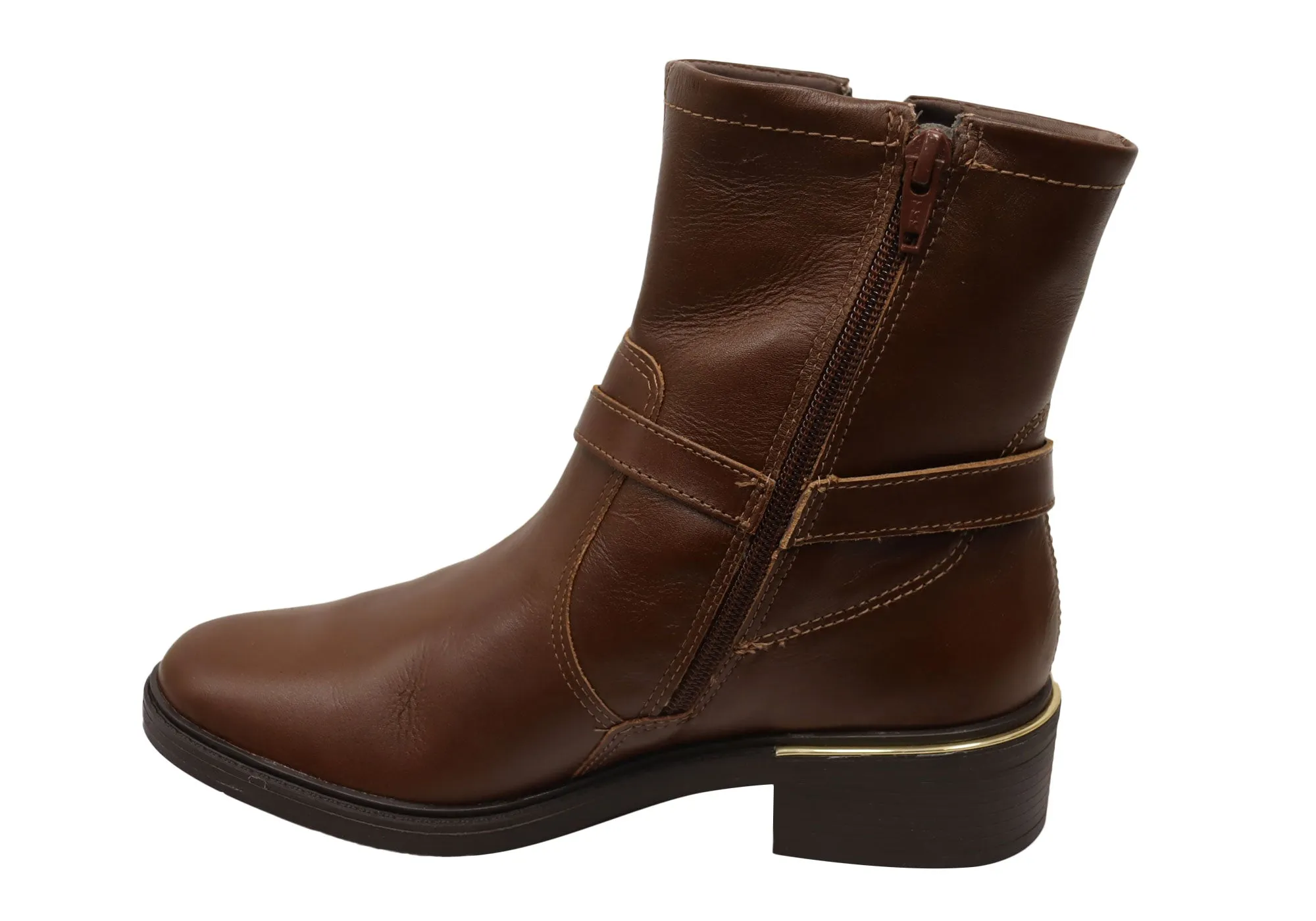 Bottes Chelsea pour Femme Belinda en Cuir Confortable avec Semelle Comfortflex