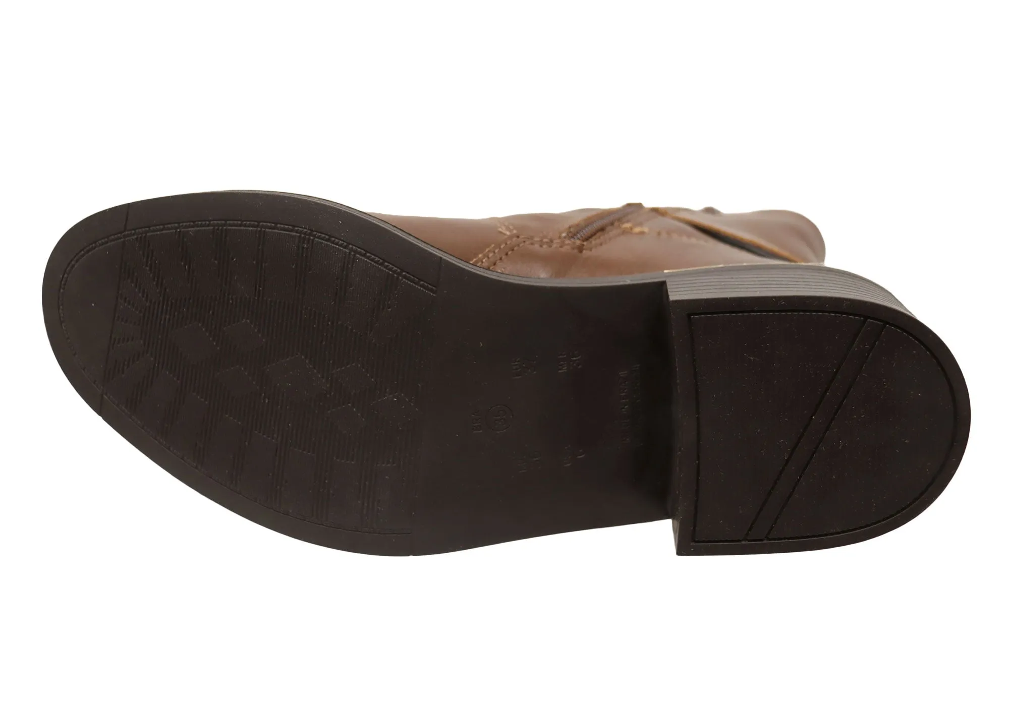 Bottes Chelsea pour Femme Belinda en Cuir Confortable avec Semelle Comfortflex