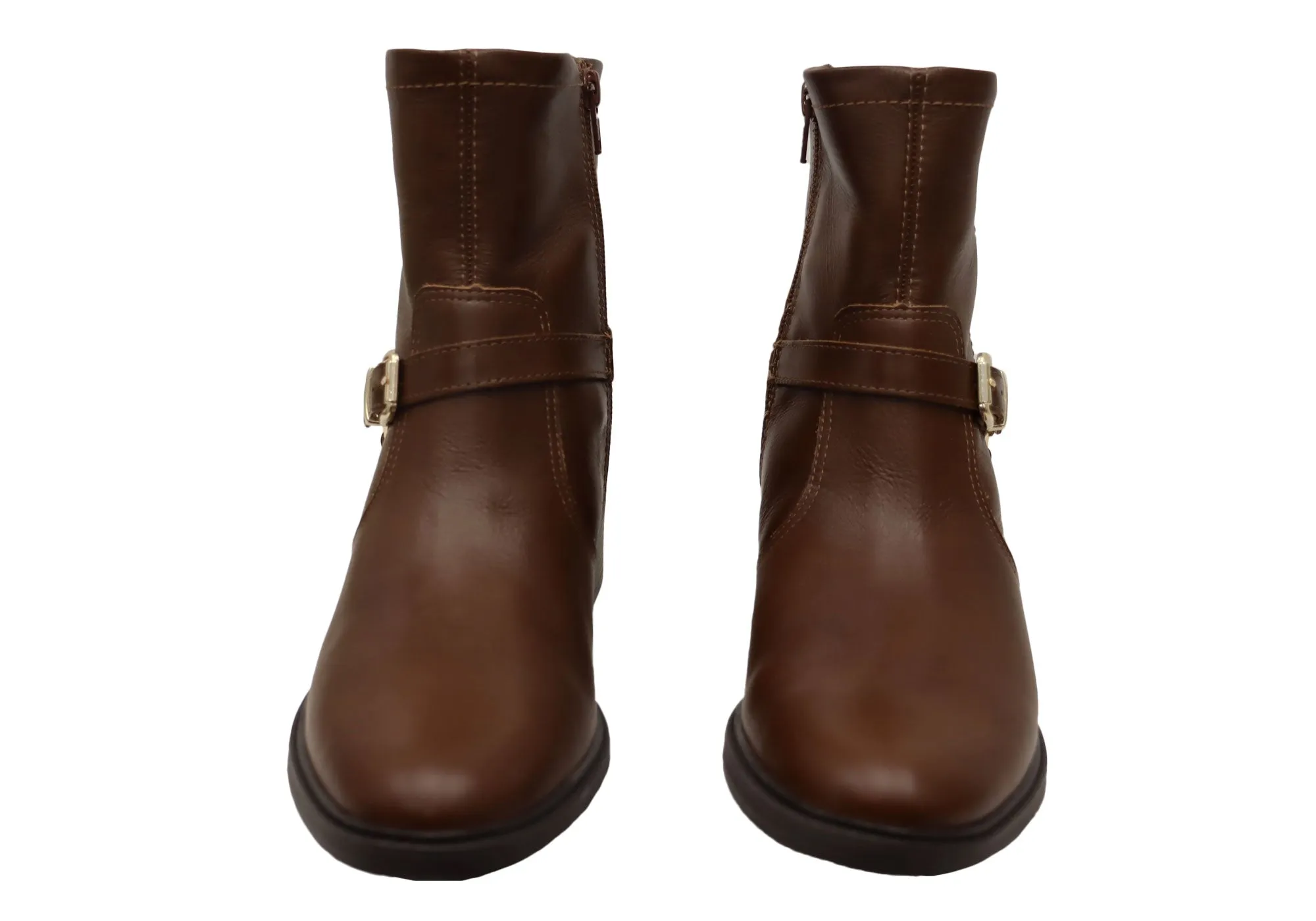 Bottes Chelsea pour Femme Belinda en Cuir Confortable avec Semelle Comfortflex