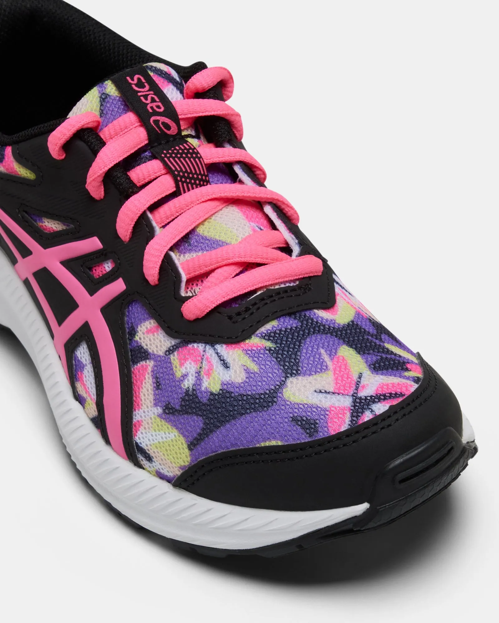 Chaussures Asics Contend 8 Grade School Noir/Rose Vif Imprimé