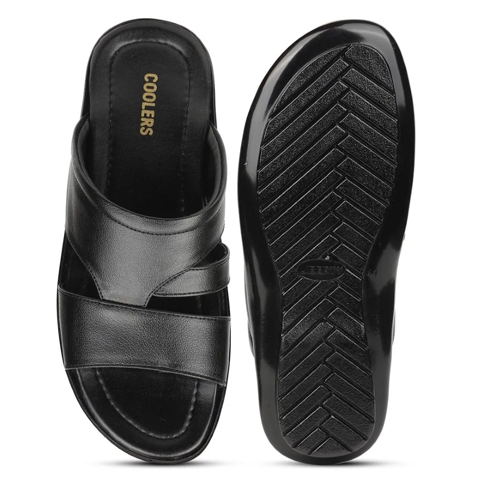 Coolers Noir Pantoufles Décontractées Pour Hommes COOL99-704 Par Liberty