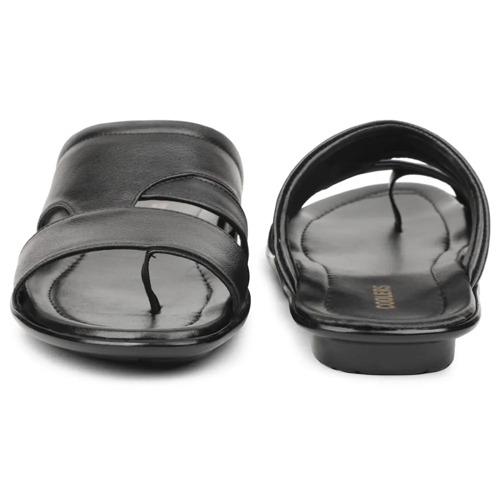 Coolers Noir Pantoufles Décontractées Pour Hommes COOL99-704 Par Liberty