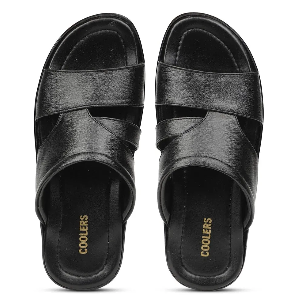 Coolers Noir Pantoufles Décontractées Pour Hommes COOL99-704 Par Liberty