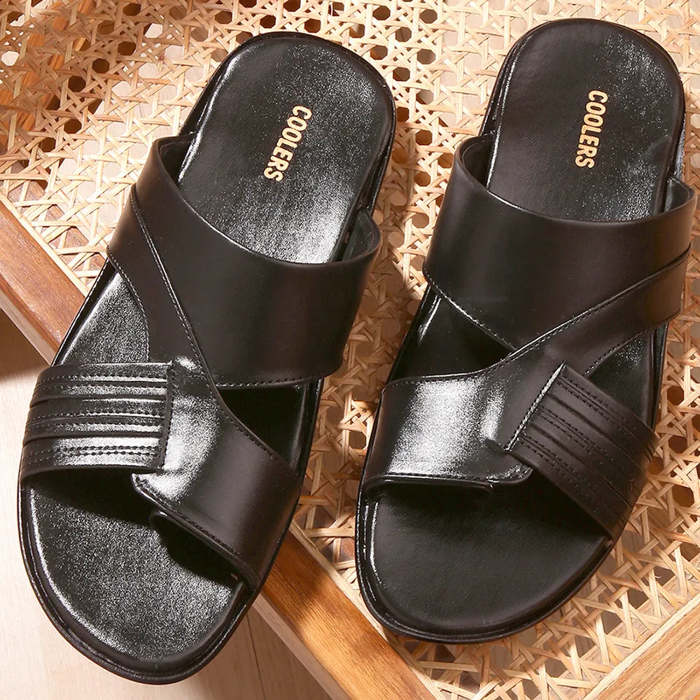 Chaussons Décontractés Noirs Pour Hommes COOL99-81 Par Liberty