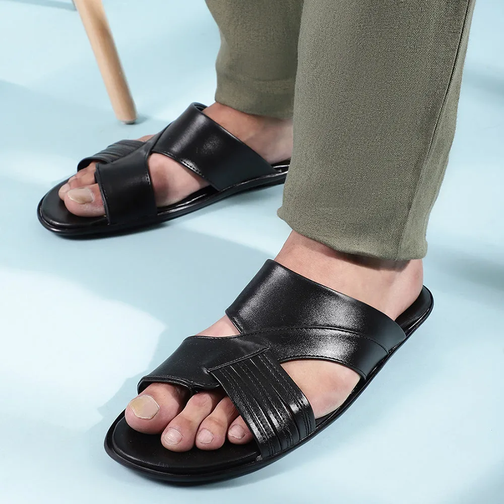 Chaussons Décontractés Noirs Pour Hommes COOL99-81 Par Liberty
