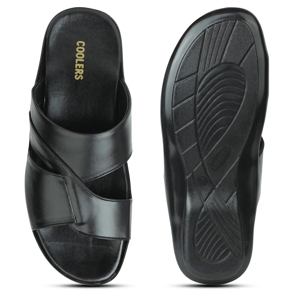 Coolers Noir Pantoufles Décontractées Pour Hommes WAKAFIT-1E Par Liberty