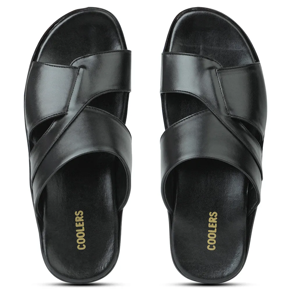 Coolers Noir Pantoufles Décontractées Pour Hommes WAKAFIT-1E Par Liberty