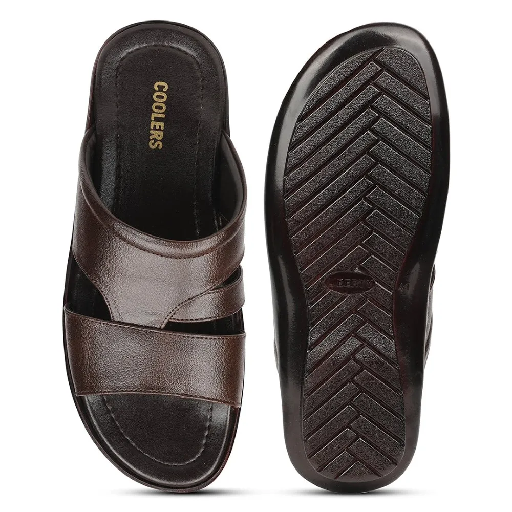 Chaussons décontractés marron pour hommes COOL99-704 par Liberty