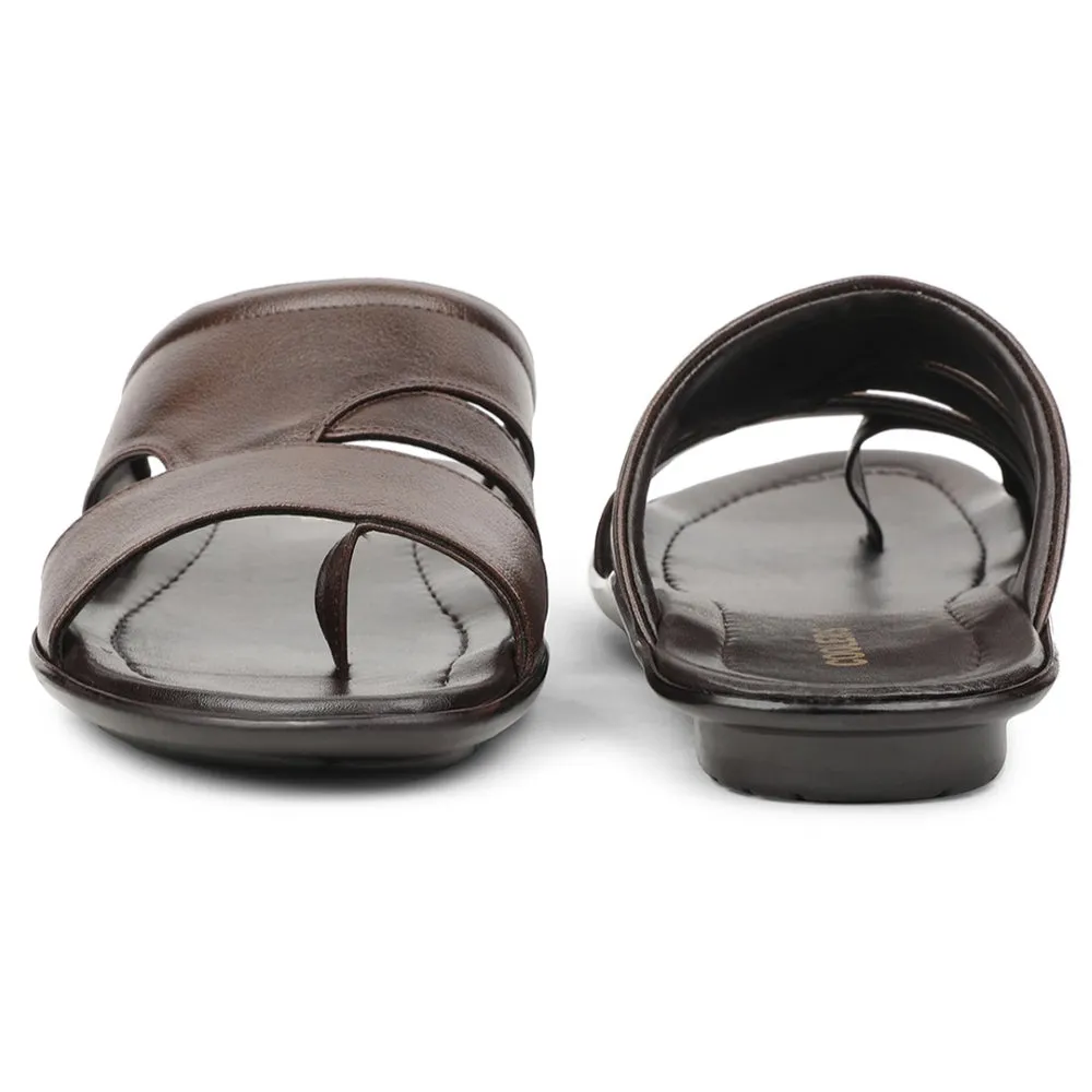 Chaussons décontractés marron pour hommes COOL99-704 par Liberty