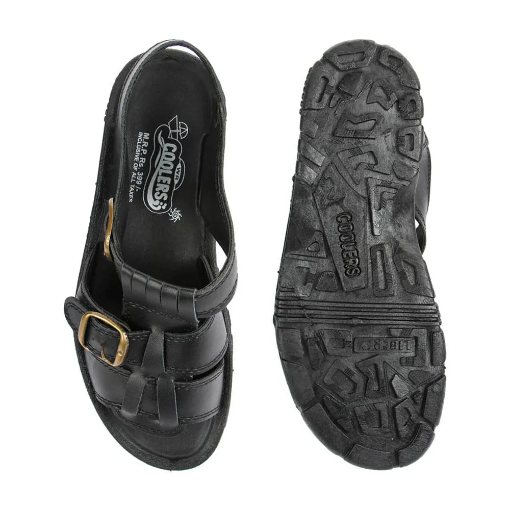 Sandales décontractées Coolers (Noir) pour hommes SEMSON-N par Liberty