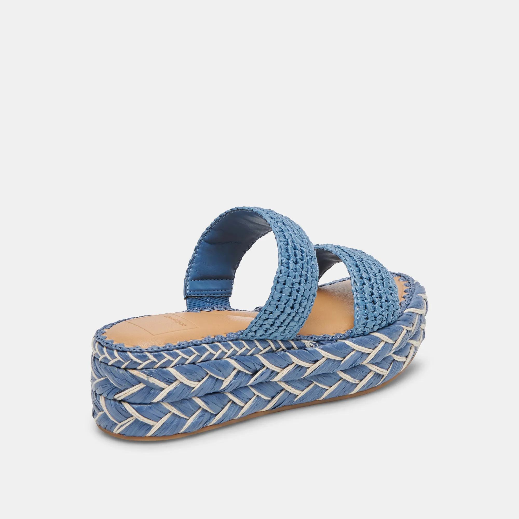SANDALES CORLA RAFFIA BLEU
