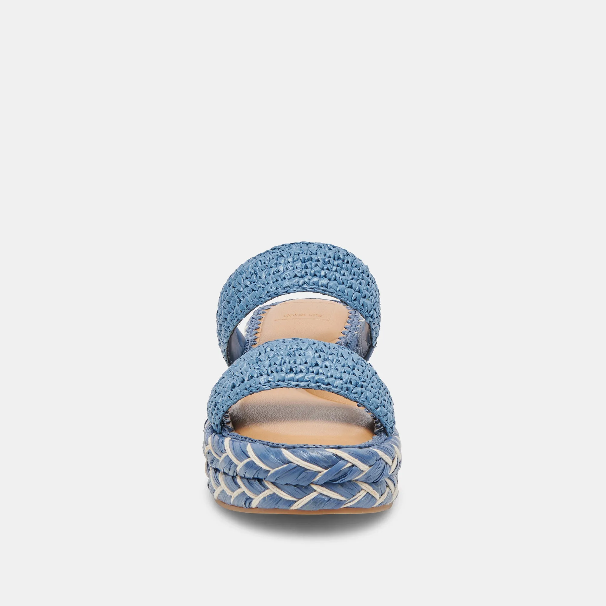 SANDALES CORLA RAFFIA BLEU