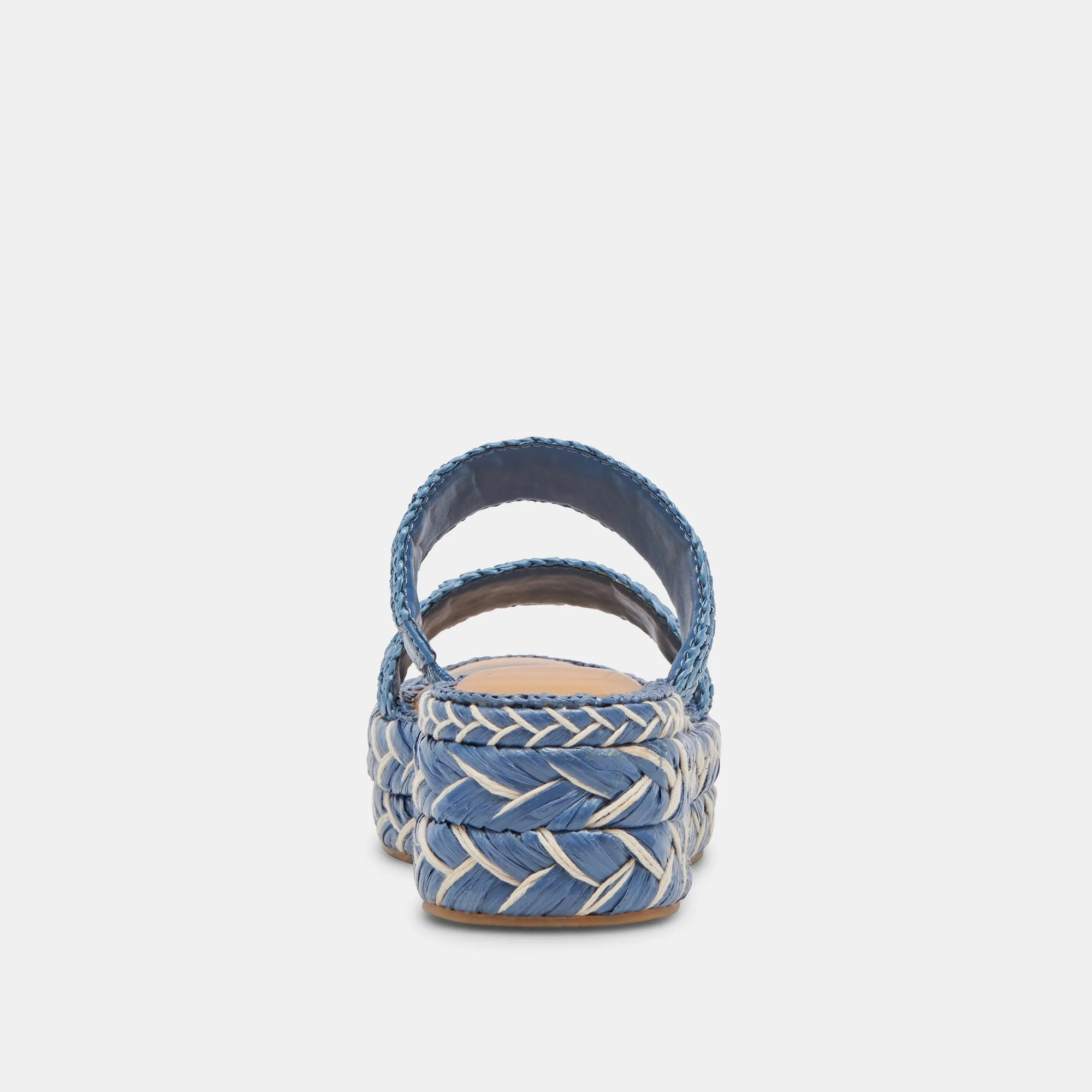 SANDALES CORLA RAFFIA BLEU