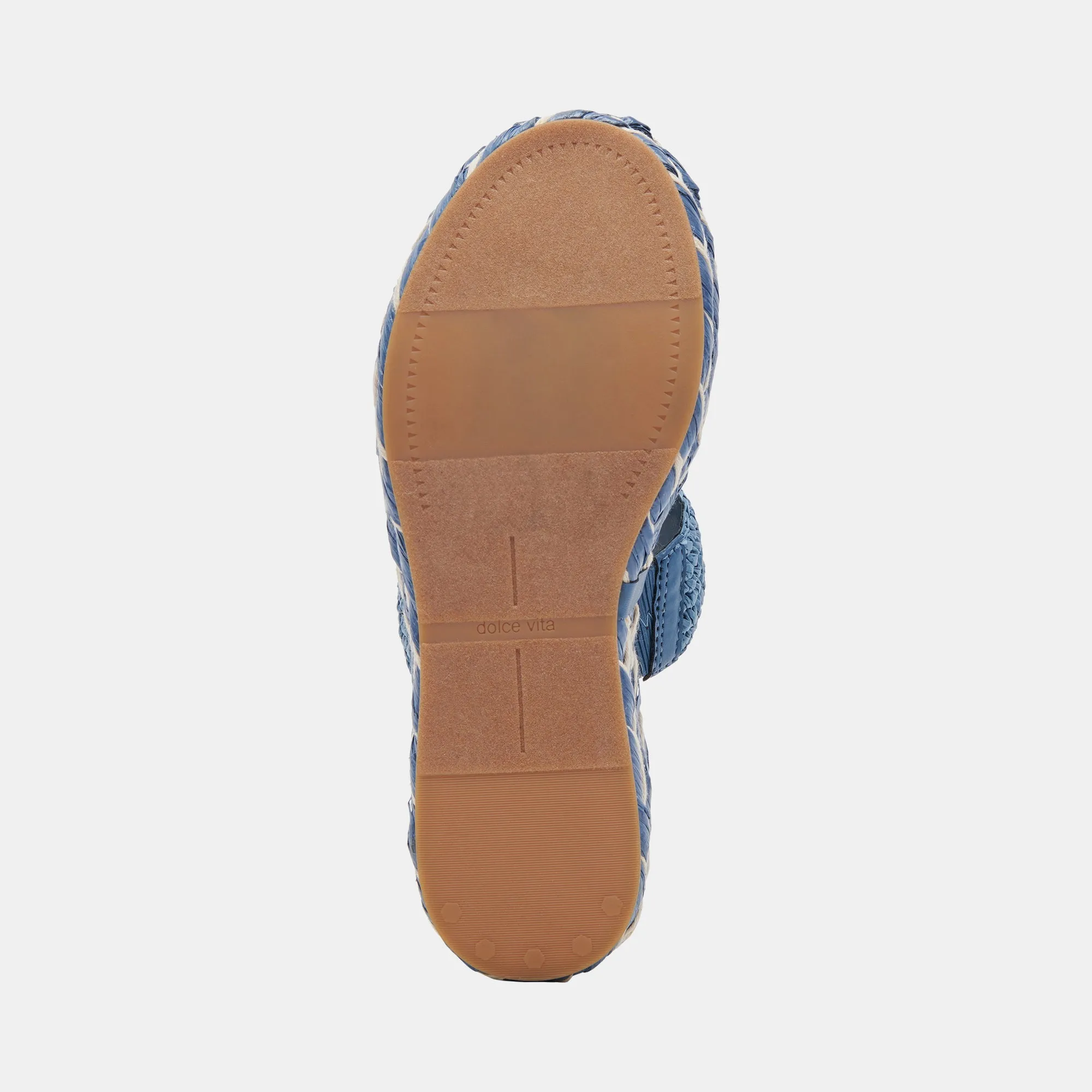 SANDALES CORLA RAFFIA BLEU