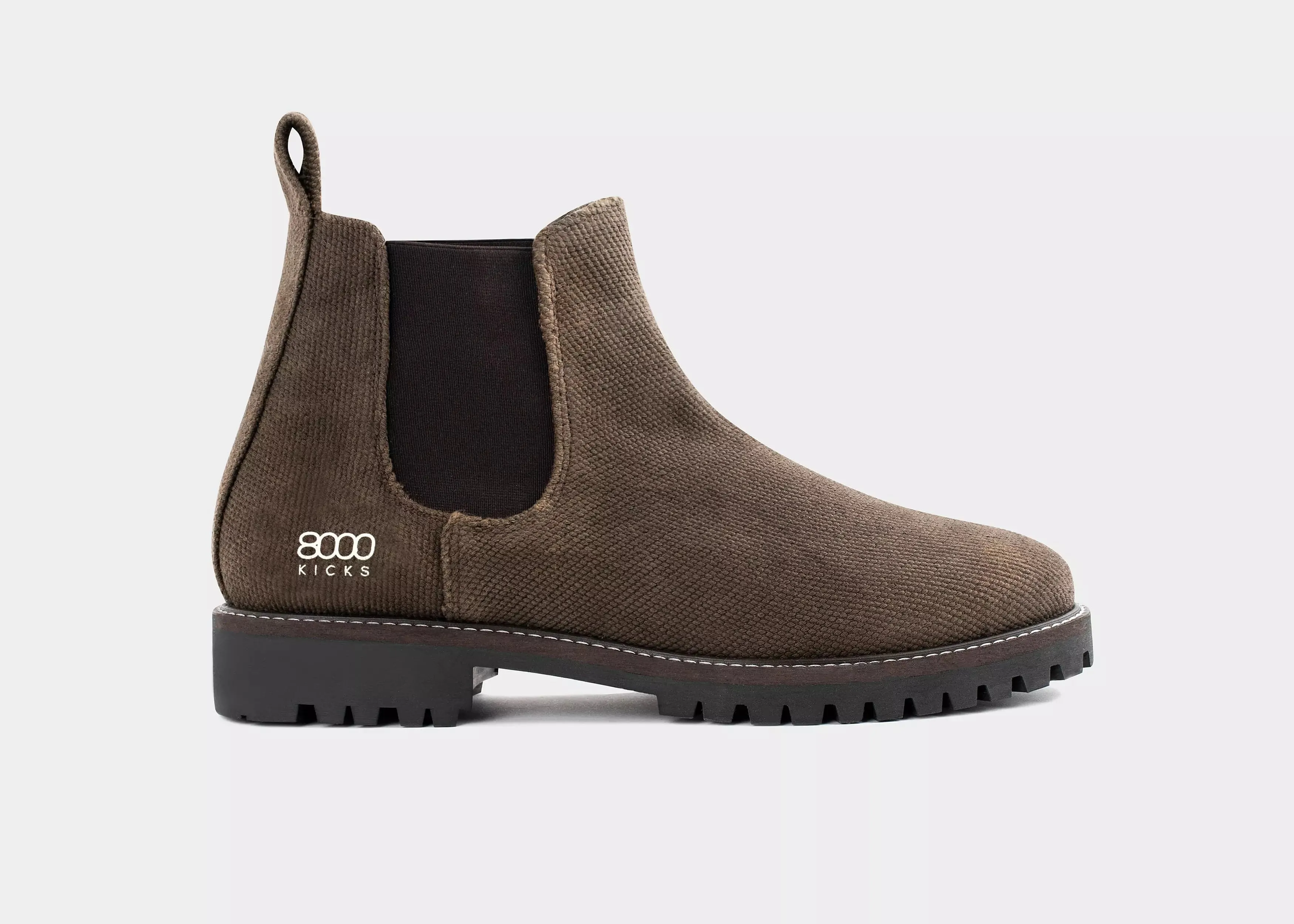 Bottes Chelsea véganes en chanvre pour hommes Crossover | Marron foncé