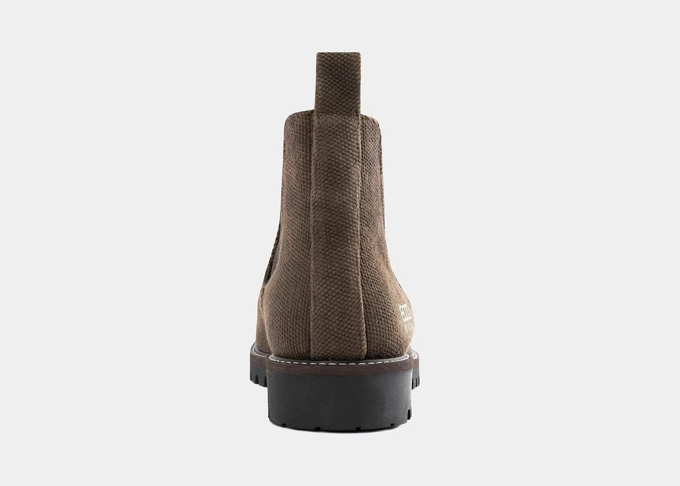 Bottes Chelsea véganes en chanvre pour hommes Crossover | Marron foncé