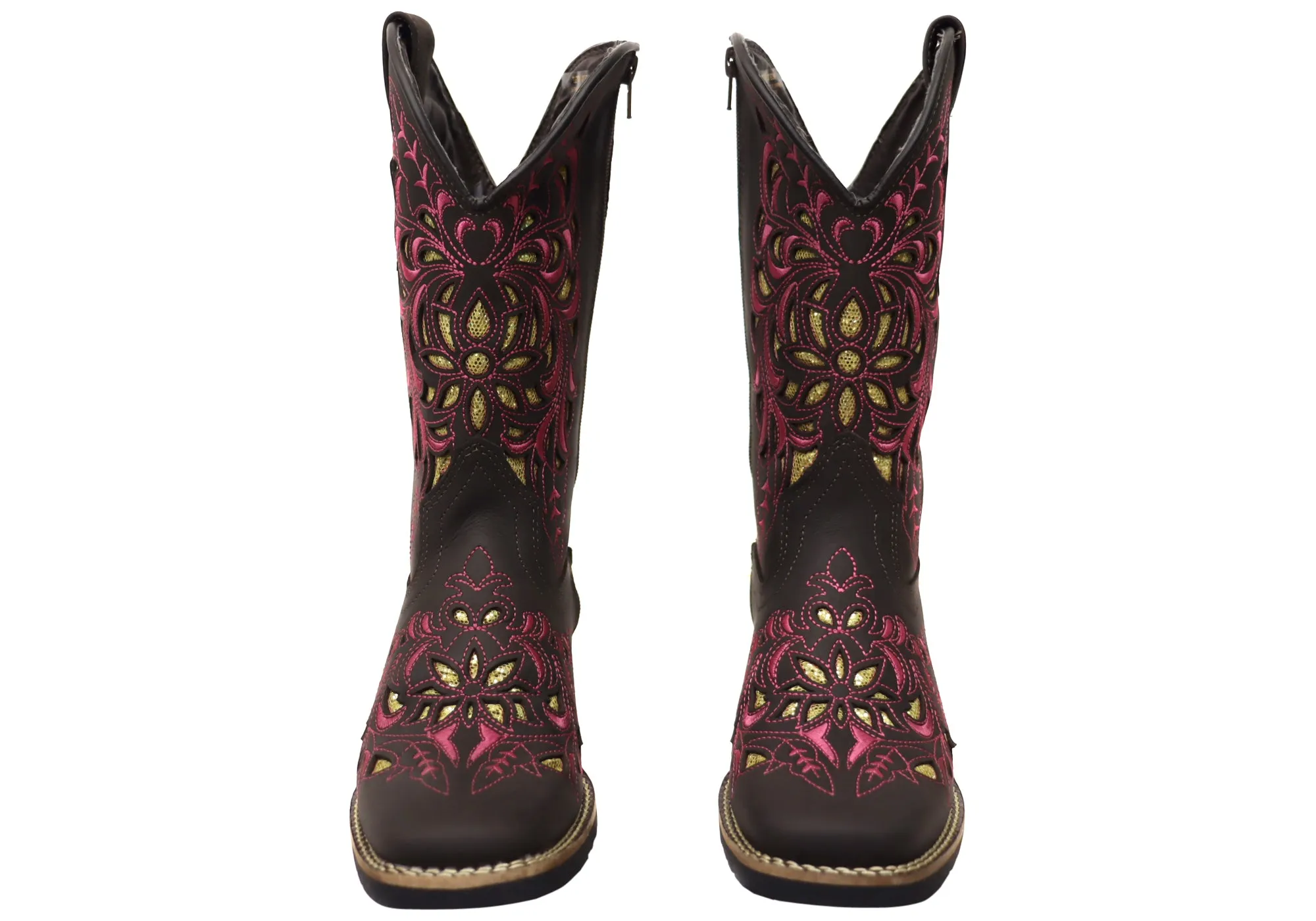 D Milton Betsy Bottes Western en Cuir Confortables pour Femme Chaussures D Milton