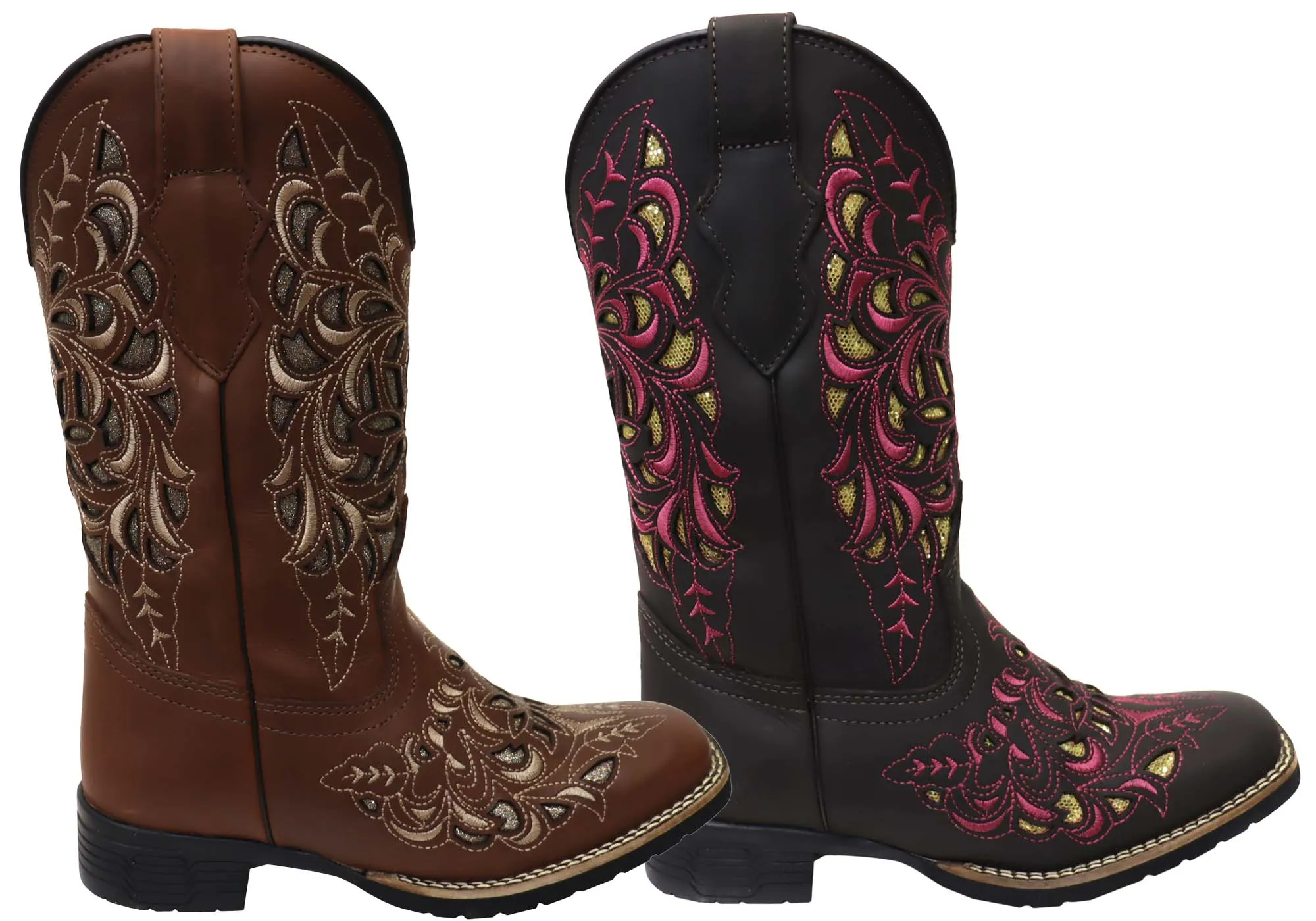 D Milton Betsy Bottes Western en Cuir Confortables pour Femme Chaussures D Milton