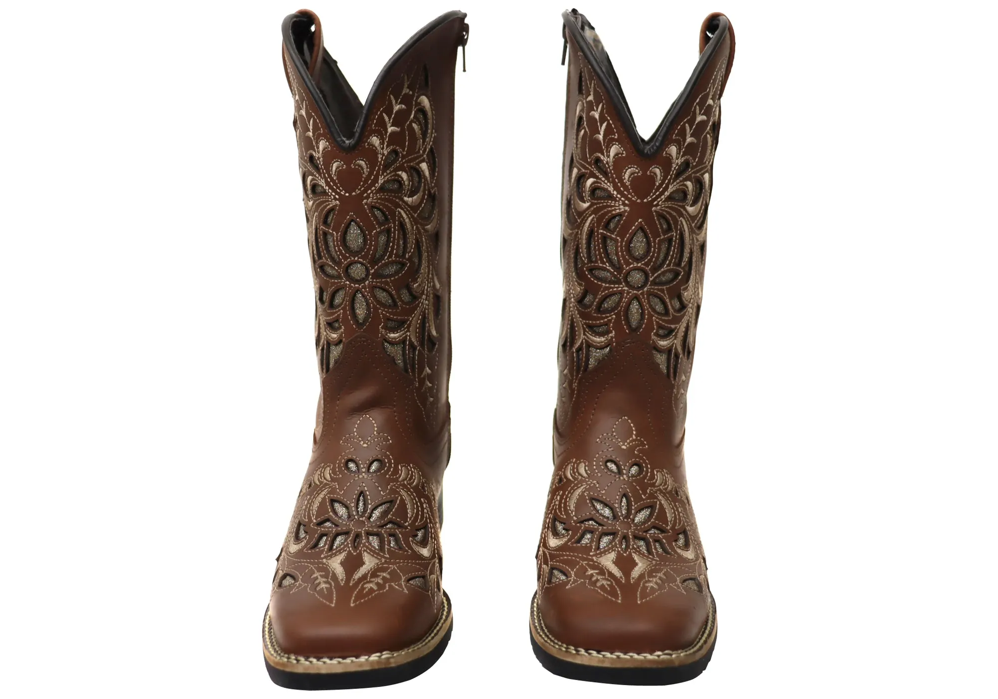 D Milton Betsy Bottes Western en Cuir Confortables pour Femme Chaussures D Milton