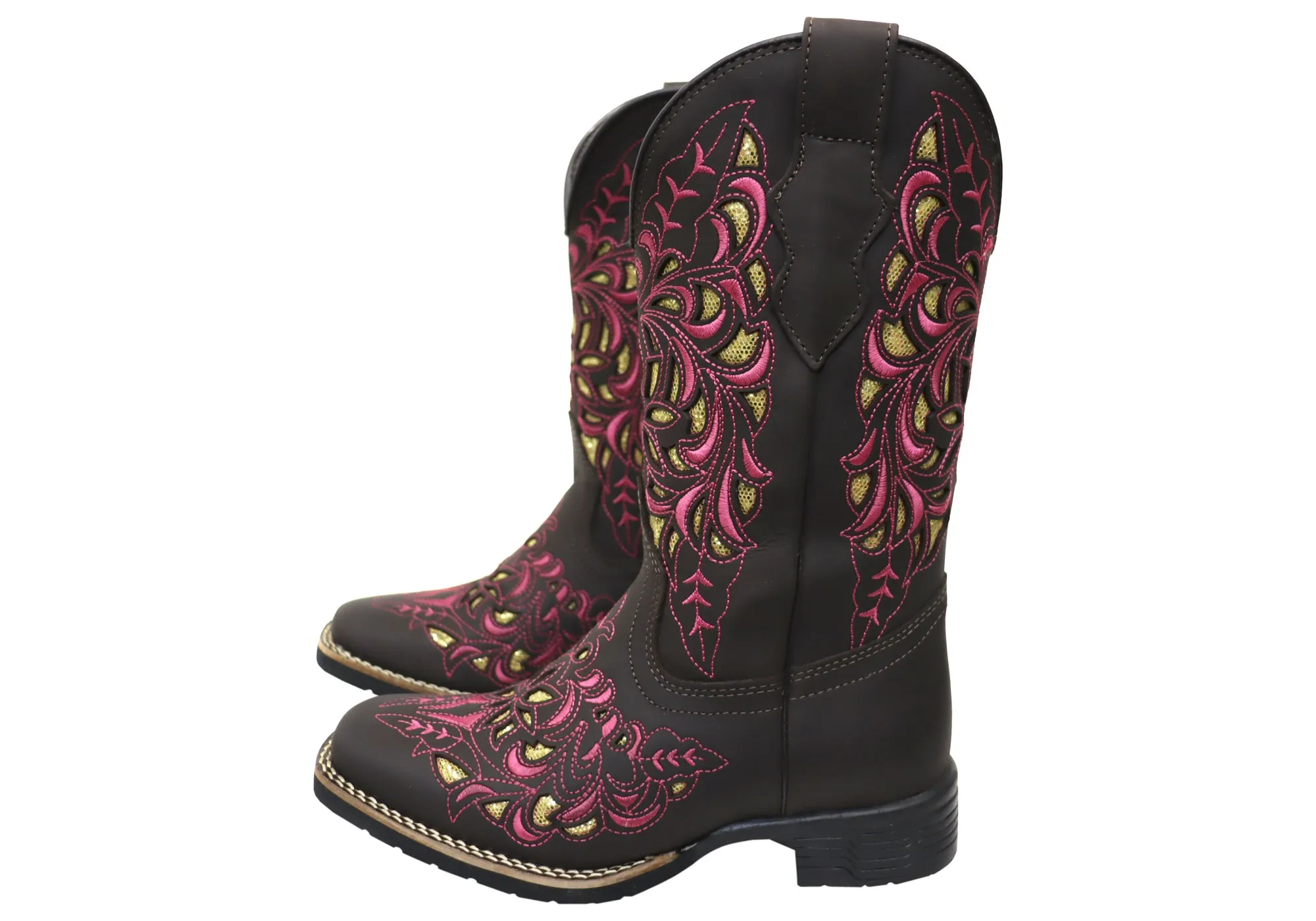 D Milton Betsy Bottes Western en Cuir Confortables pour Femme Chaussures D Milton