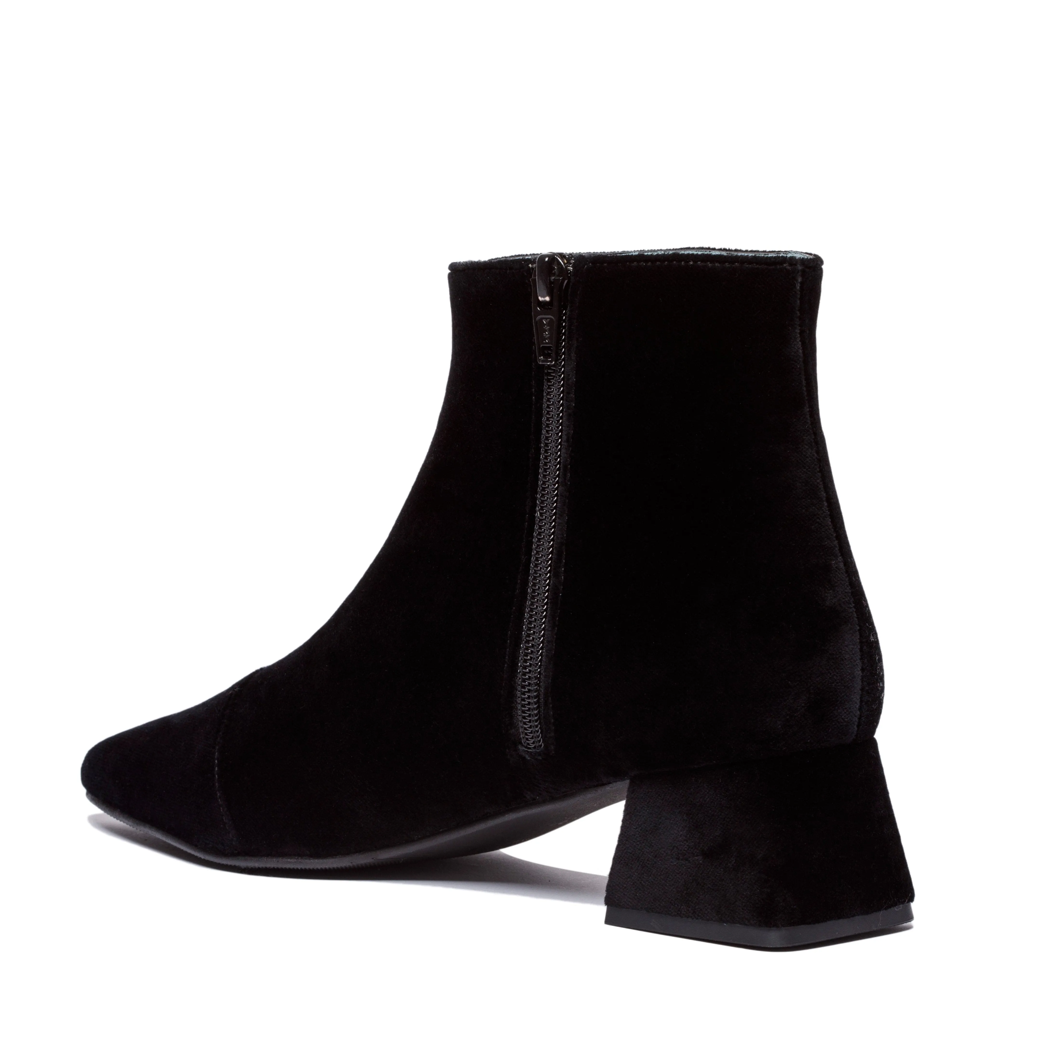 Bottes vegan en velours Dahlia - Noir