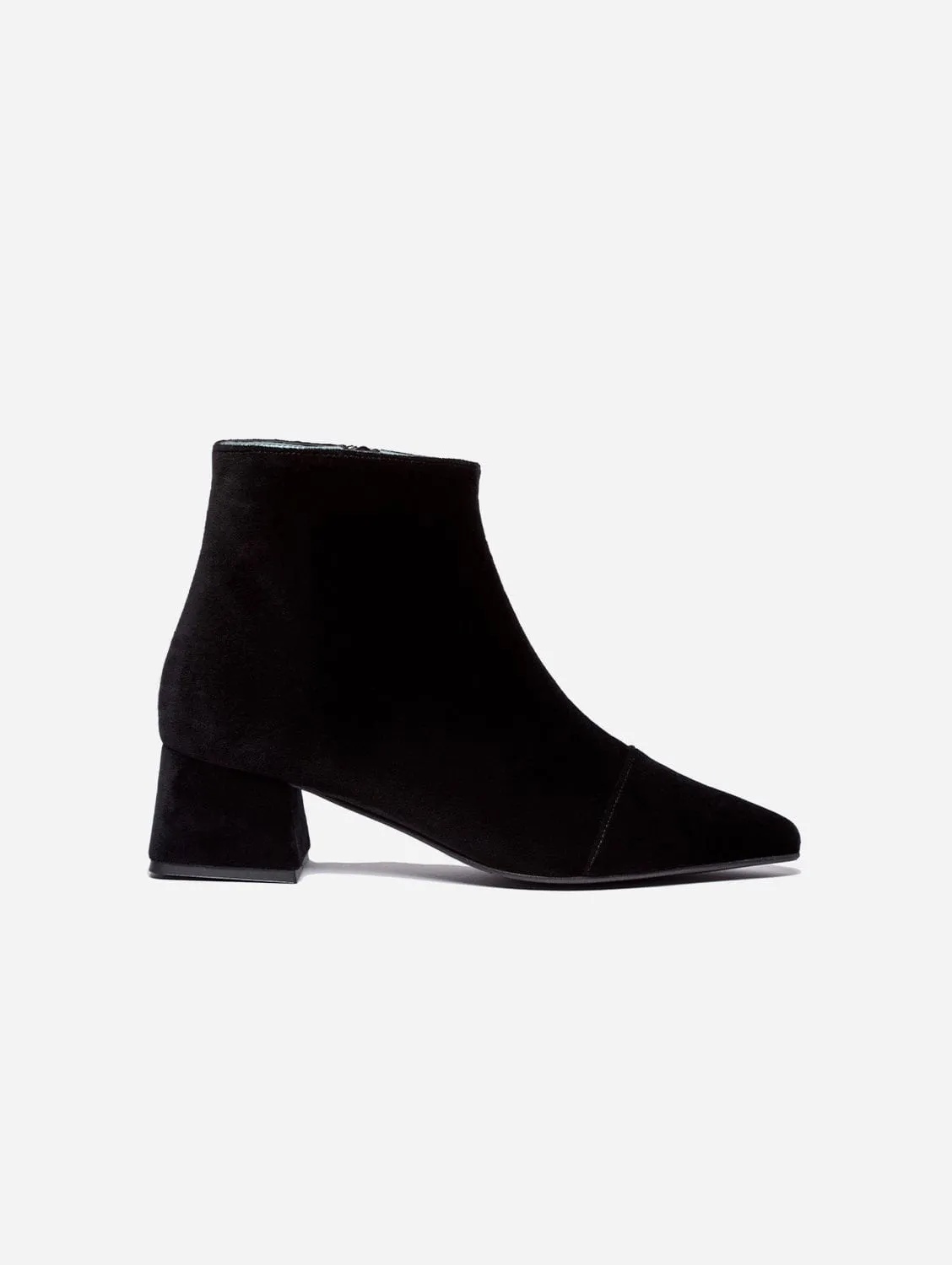 Bottes vegan en velours Dahlia - Noir