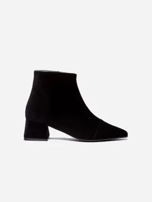 Bottes vegan en velours Dahlia - Noir