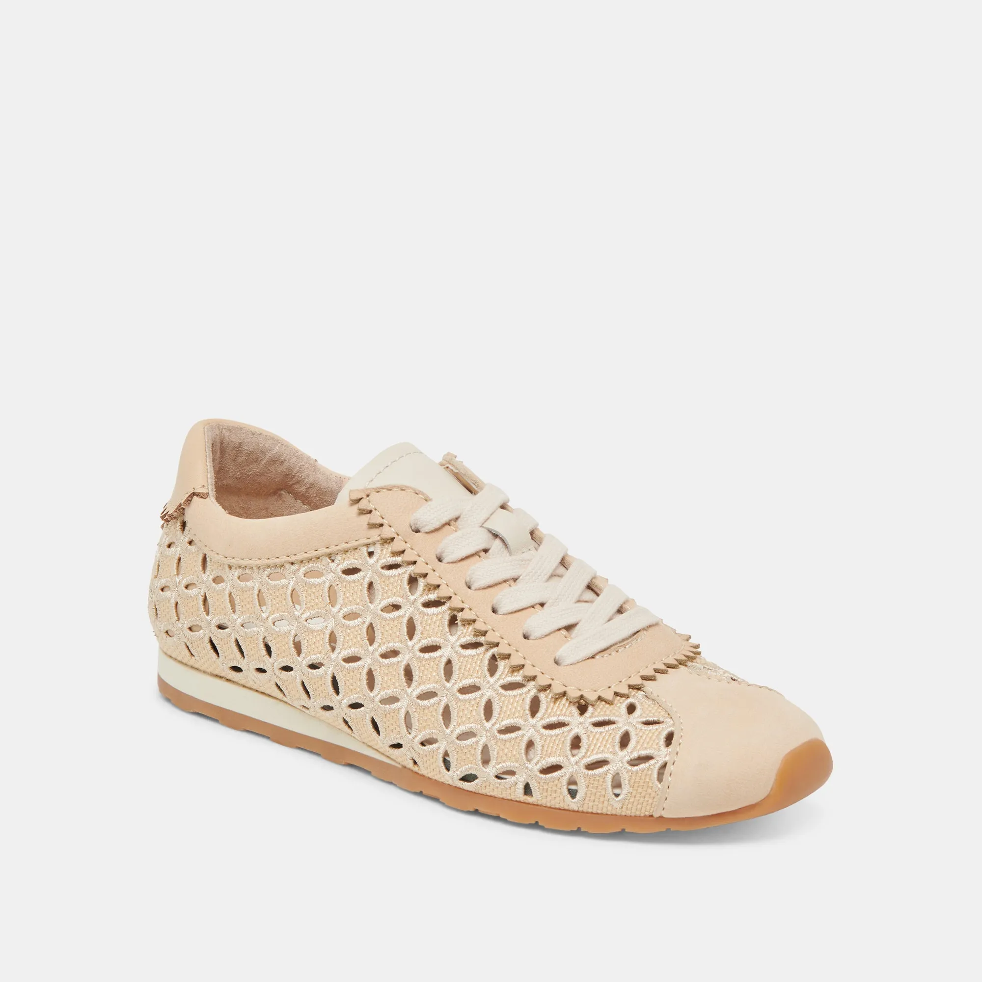 DANIE EYELET SNEAKERS PERF LT RAFFIA NATUREL