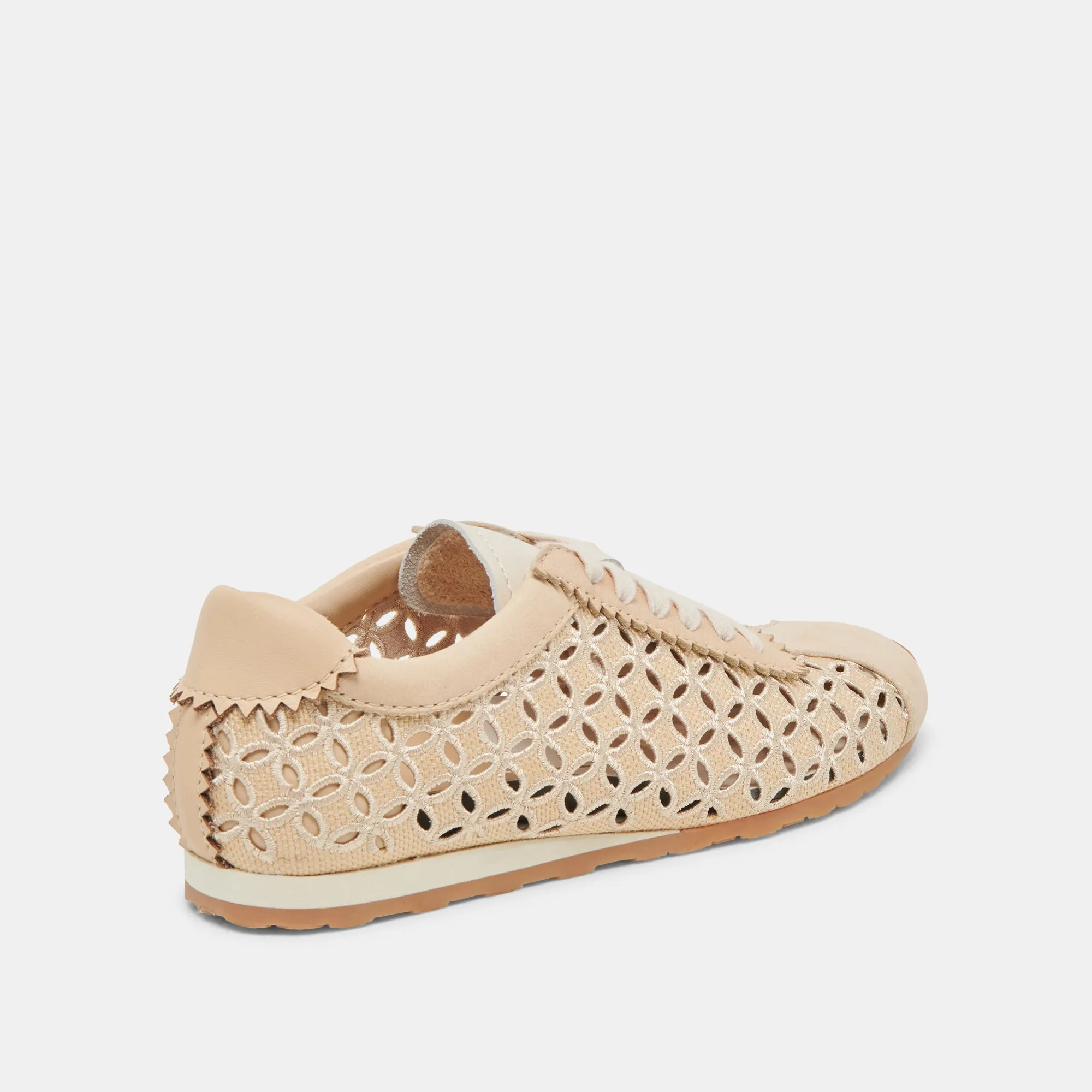 DANIE EYELET SNEAKERS PERF LT RAFFIA NATUREL