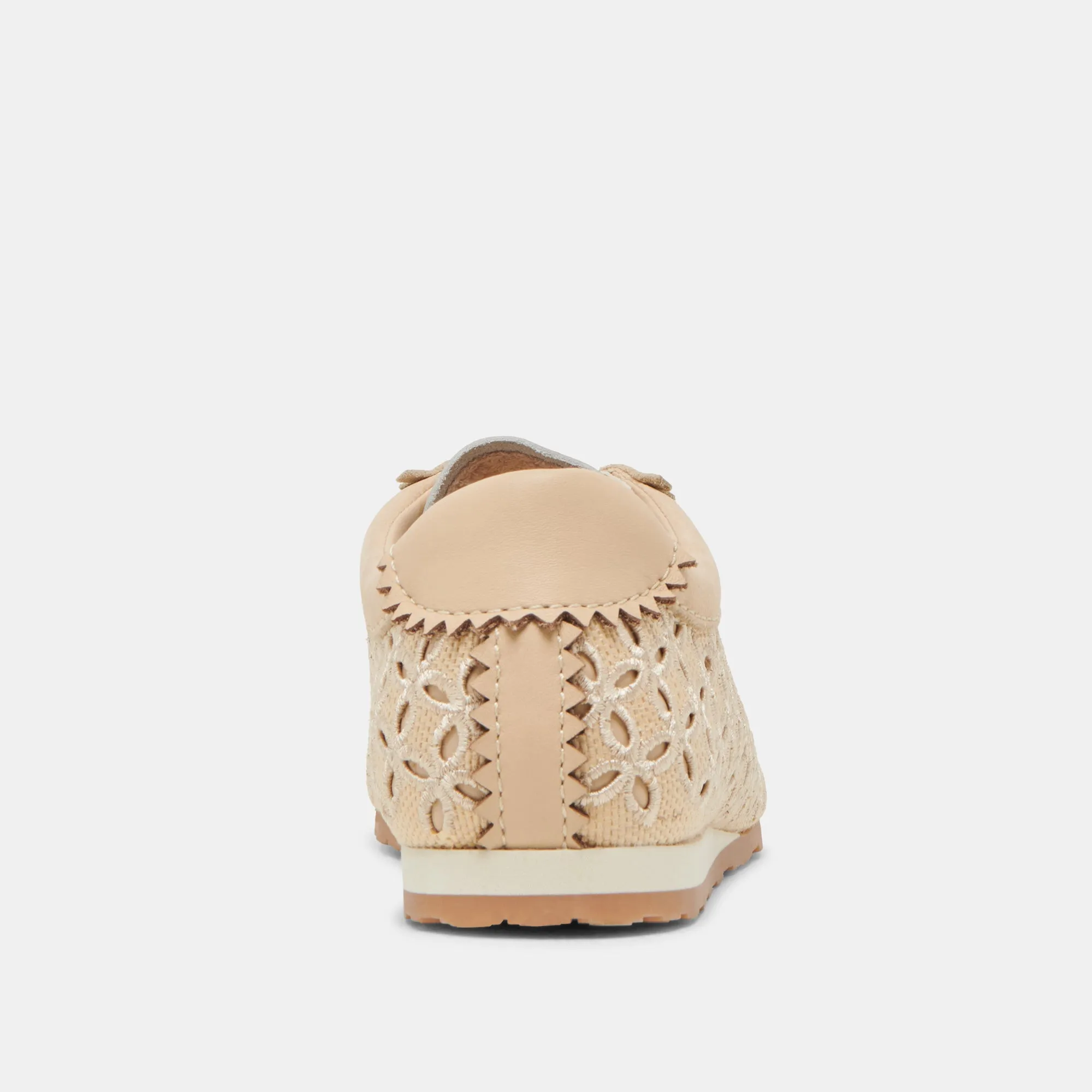 DANIE EYELET SNEAKERS PERF LT RAFFIA NATUREL