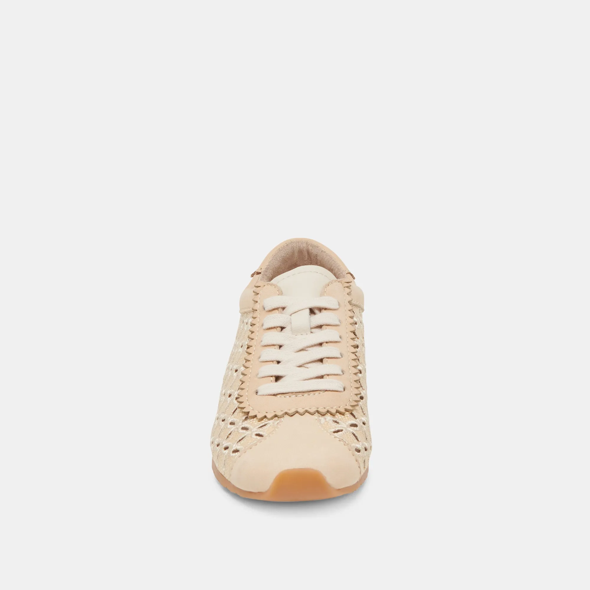 DANIE EYELET SNEAKERS PERF LT RAFFIA NATUREL